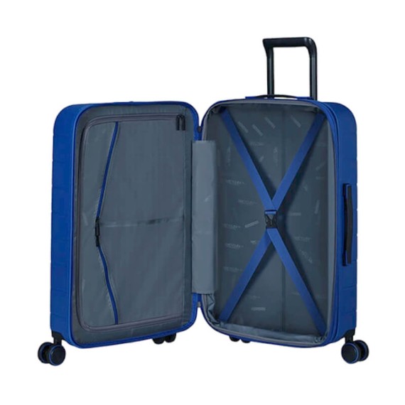 American Tourister Mala de Viagem / Trolley Médio 67cm 4R Exp NOVASTREAM Azul Escuro | Ref. 92MC700241
