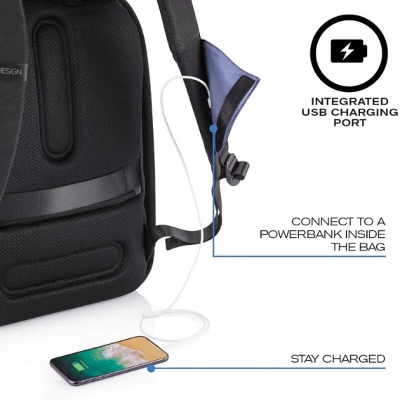 XD Design Mochila Anti-Roubo Expansível Flex Gym Bag Preta | Ref. 309.P705801