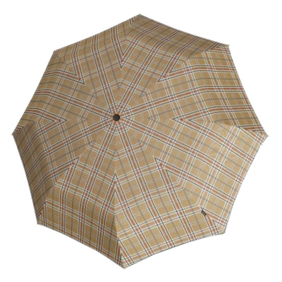 Guarda-Chuva KNIRPS Dobrável T.200 Médio Duomatic Check Beige | Ref. 300.9532015390