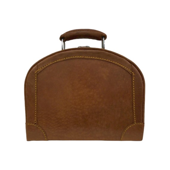 Mala Baú Vintage de Senhora Grande Castanha | Ref. 31.018-10