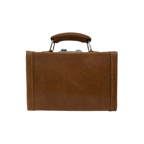 Mala Baú Vintage de Senhora Média Retangular Castanha | Ref. 31.428