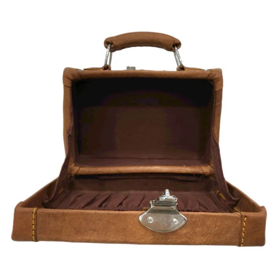 Mala Baú Vintage de Senhora Média Retangular Castanha | Ref. 31.428