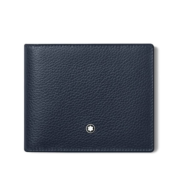Carteira Homem Montblanc 6CC Soft Grain MEISTERISTÜCK Azul | Ref. 238.127945