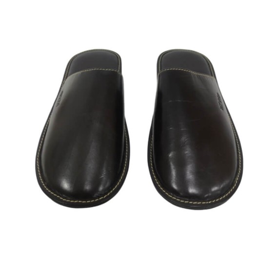 Chinelos de Quarto em Pele N.º 41 ARCE Castanho | Ref. 163.70801-41