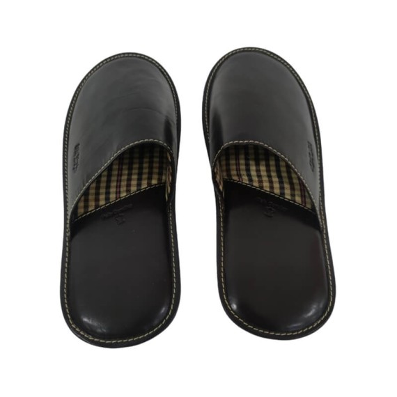 Chinelos de Quarto em Pele N.º 41 ARCE Castanho | Ref. 163.70801-41