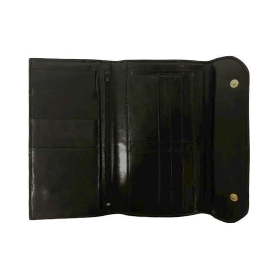 Carteira Horizontal Grande para Senhora Marroquinaria Antunes Preta | Ref. 100.9242