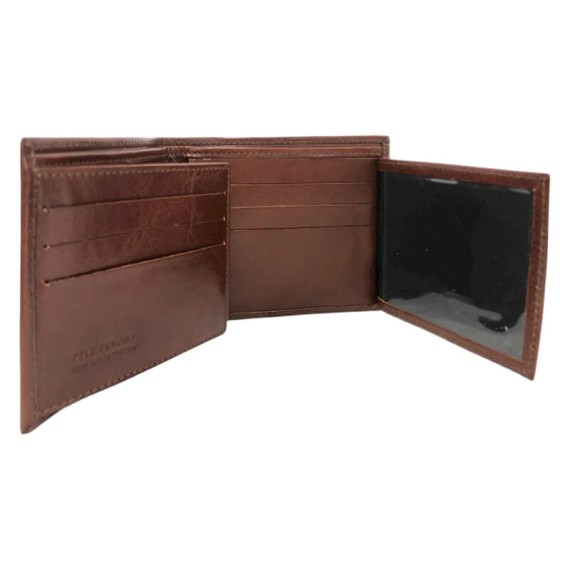 Carteira Horizontal s/ Porta-Moedas 12CC Marroquinaria Antunes Castanha | Ref. 100.18450 Carteira Horizontal s/ Porta-Moedas 12CC Marroquinaria Antunes Castanha | Ref. 100.18450