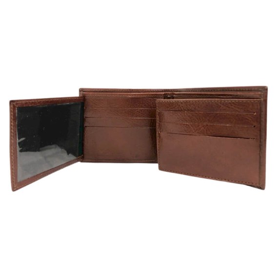 Carteira Horizontal s/ Porta-Moedas 12CC Marroquinaria Antunes Castanha | Ref. 100.18450 Carteira Horizontal s/ Porta-Moedas 12CC Marroquinaria Antunes Castanha | Ref. 100.18450