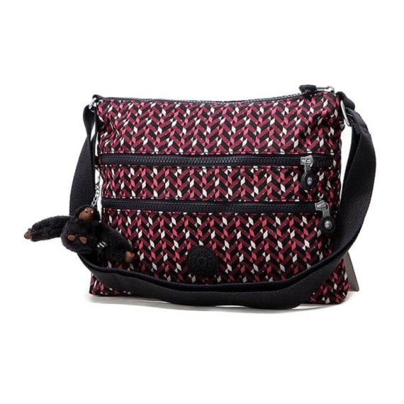 Mala de Tiracolo Média Kipling ALVAR Pink Chevron | Ref. 187.K13335K05