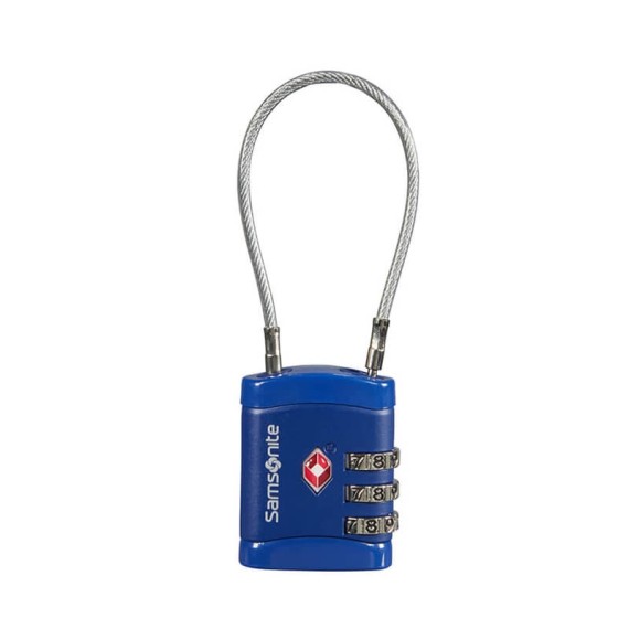 Samsonite ACESSÓRIOS Cadeado c/ Cabo 3 Dígitos TSA Azul | Ref. 92CO104111