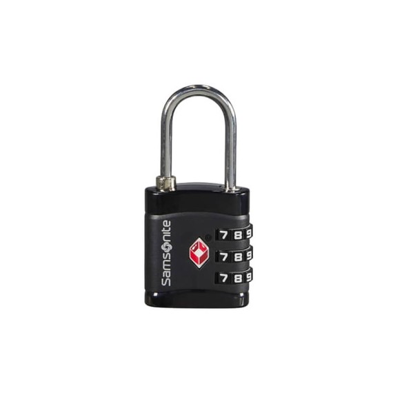 Samsonite ACESSÓRIOS Cadeado c/ Código de Combinação + TSA Preto | Ref. 92CO109909