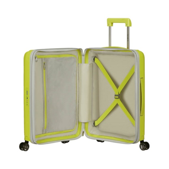 Samsonite Mala/Trolley Cabine 55cm 4R Spinner Exp. HI-FI Amarelo Limão | Ref. 92KD800116 Samsonite Mala/Trolley Cabine 55cm 4R Spinner Exp. HI-FI Amarelo Limão | Ref. 92KD800116