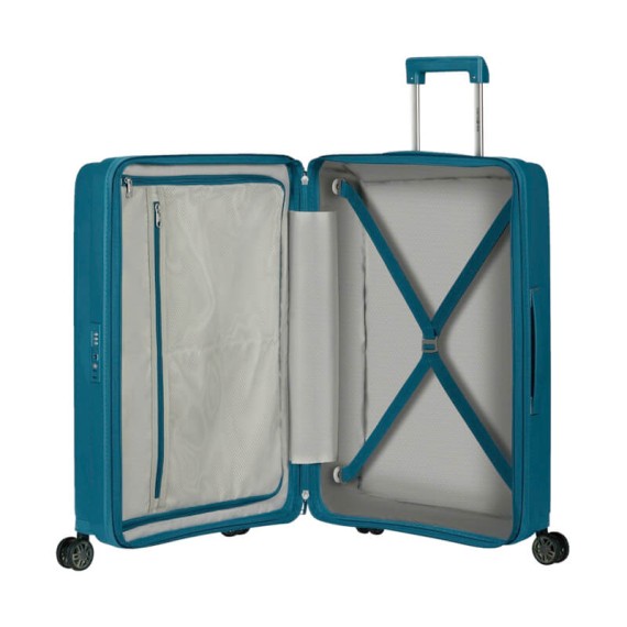 Samsonite Mala/Trolley Média 68cm 4R Spinner Exp. HI-FI Azul Petróleo | Ref. 92KD800221