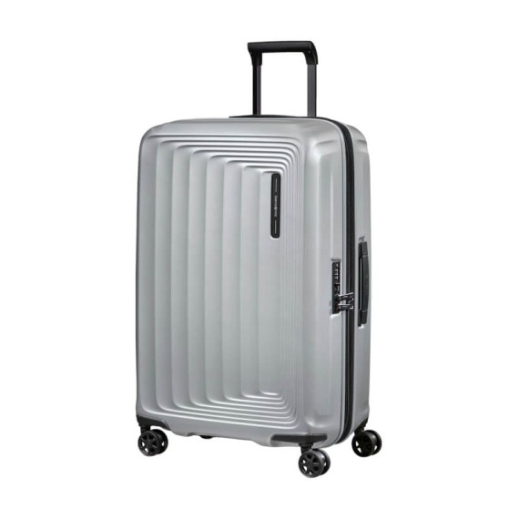 SAMSONITE Mala de Viagem / Trolley Médio 69cm 4R Exp. Nuon Prata Matte | Ref. 92KF000338