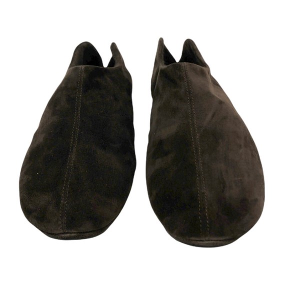 Chinelos de Quarto em Pele Castanho Tamanho 43 | Ref. 318.2157C43