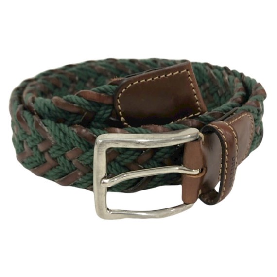 Cinto para Homem Traçado 90cm Miguel Bellido Verde/Castanho 910 | Ref. 243.910VC90 Cinto para Homem Traçado 90cm Miguel Bellido Verde/Castanho 910 | Ref. 243.910VC90