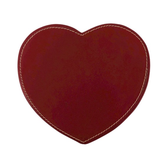 Despeja Bolsos Coração Grande em Pele Genuína Vermelho | Ref. 41.943-5