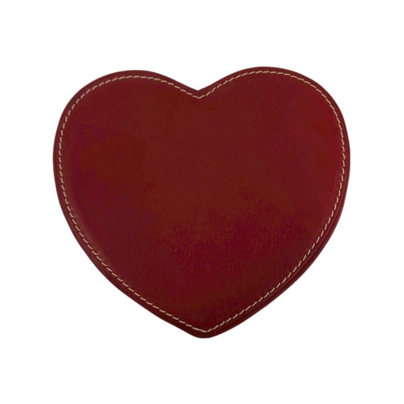 Despeja Bolsos Coração Médio em Pele Genuína Vermelho | Ref. 41.942-2