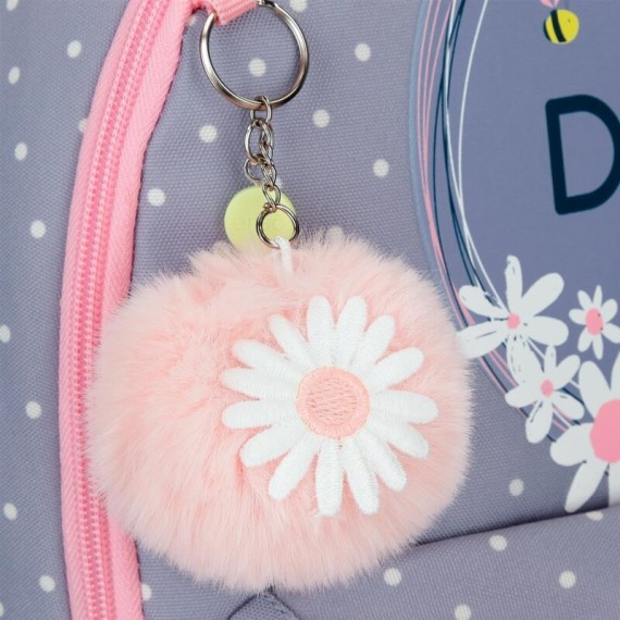 Mochila Escolar Adapt. 38cm C/ Carro Enso DAISY Azul | Ref. 186.92522T1