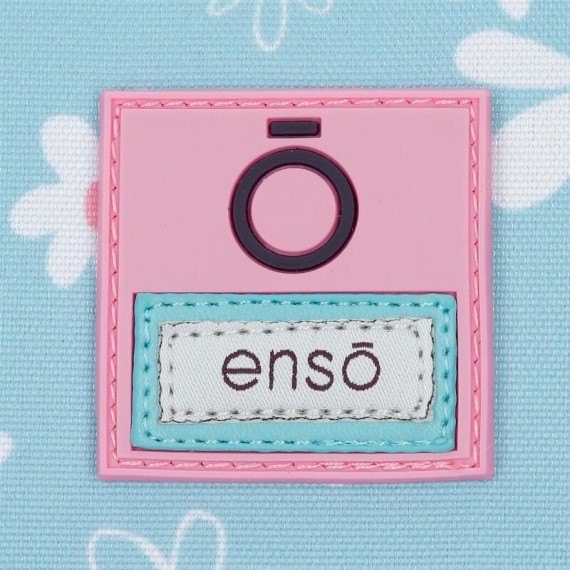 Mochila Escolar Adapt. 38cm C/ Carro Enso DAISY Azul | Ref. 186.92522T1