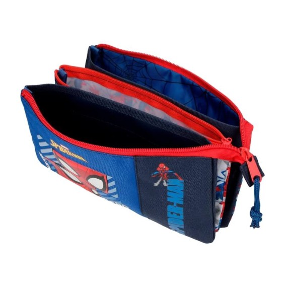 Estojo Escolar Triplo Spiderman HERO Azul | Ref. 186.2454321