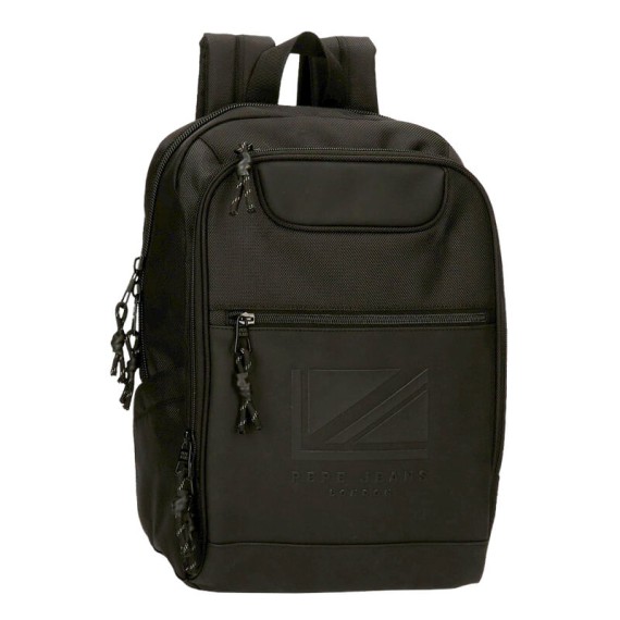 Mochila para Portátil 13.3” Adapt. 2C Pepe Jeans BROMLEY LDN Preta | Ref. 186.7172131
