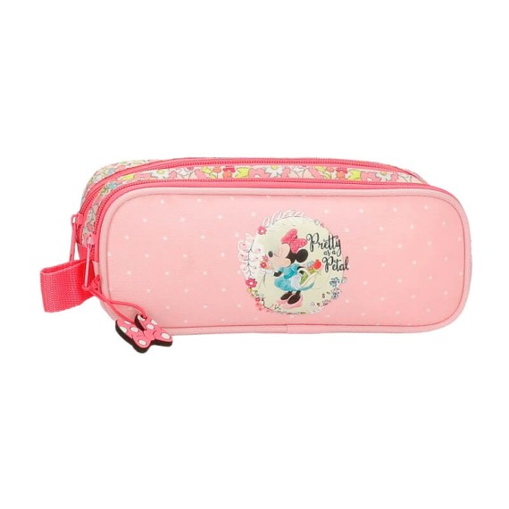 Estojo Escolar Duplo Minnie FLORALS Rosa | Ref. 186.2414221