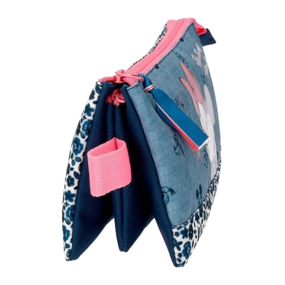 Estojo Escolar Triplo Minnie MAKE IT RAIN BOWS Azul | Ref. 186.4534321