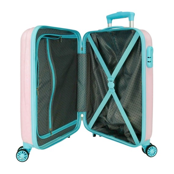 Mala de Cabine / Trolley 55cm 4 Rodas Spinner MINNIE FLORALS Rosa | Ref. 186.2411721