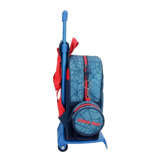 Mochila Infantil Adap. 25cm c/ Carro Spiderman DENIM Azul | Ref. 186.46120T1 Mochila Infantil Adap. 25cm c/ Carro Spiderman DENIM Azul | Ref. 186.46120T1