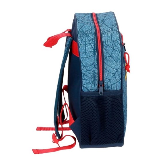 Mochila Pré-Escolar Adap. 33cm Spiderman DENIM Azul | Ref. 186.46122D1