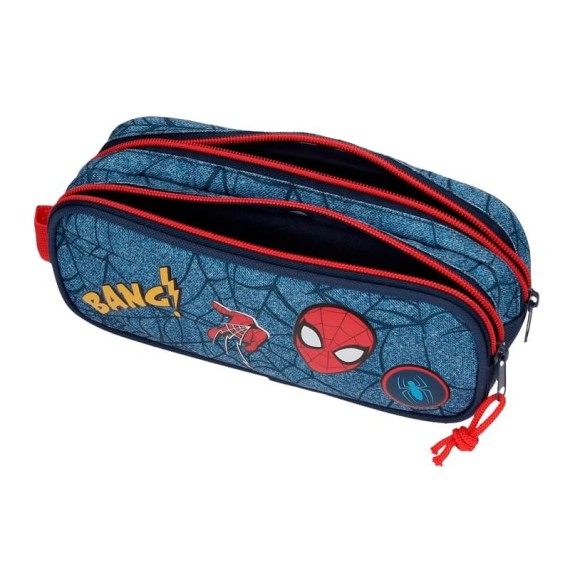 Estojo Escolar Duplo Compartimento Spiderman DENIM Azul | Ref. 186.4614221
