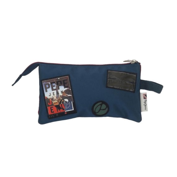 Estojo Escolar Triplo Pepe Jeans CHEST Multicolor | Ref. 186.6474321