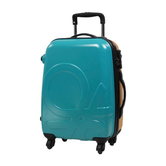 Mala/Trolley de Cabine 55cm 4R Spinner Benneton SHAK.3 Turquesa/Laranja | Ref. 13673334/1