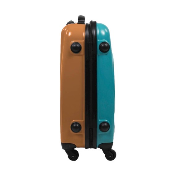 Mala/Trolley de Cabine 55cm 4R Spinner Benneton SHAK.3 Turquesa/Laranja | Ref. 13673334/1