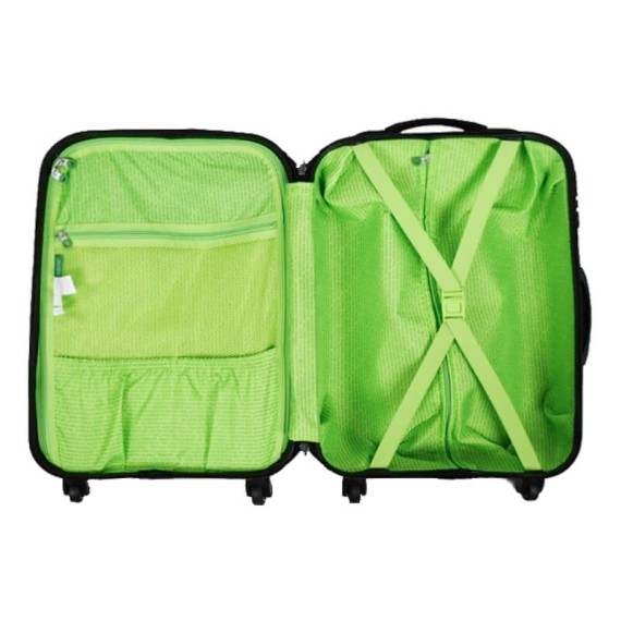 Mala/Trolley de Cabine 55cm 4R Spinner Benneton SHAK.3 Turquesa/Laranja | Ref. 13673334/1