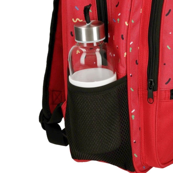Mochila Escolar Adap. 38cm Mickey ITS A MICKEY THING Vermelha | Ref. 186.24223D1