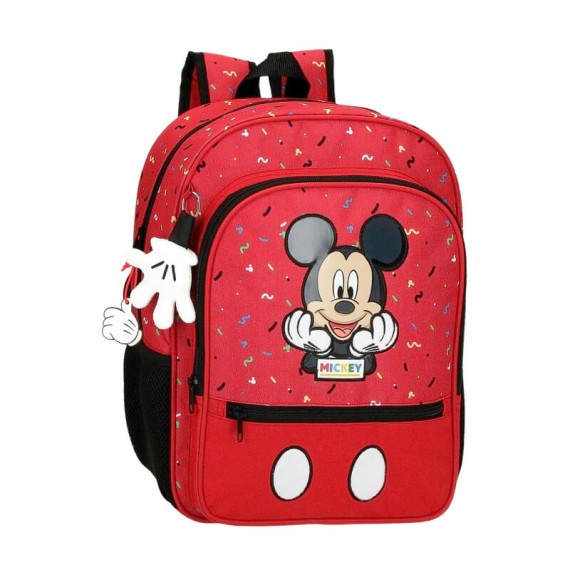 Mochila Escolar Adap. 38cm Mickey ITS A MICKEY THING Vermelha | Ref. 186.24223D1