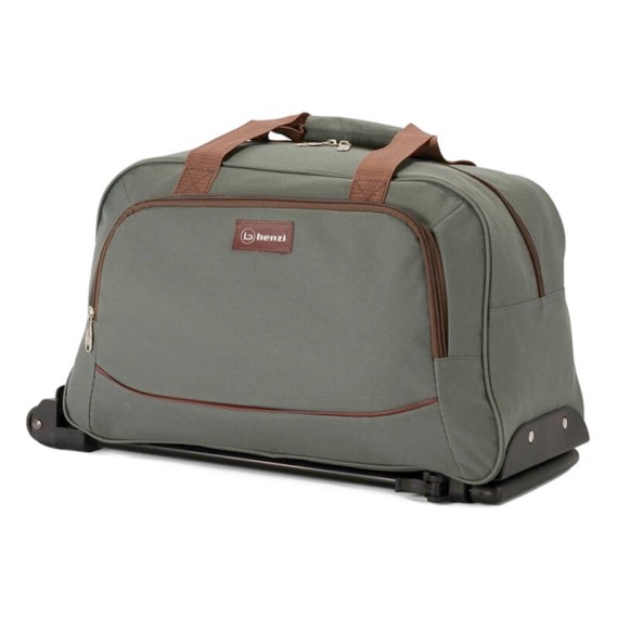 Benzi Saco de Viagem Pequeno/Cabine c/ Rodas 51cm BZ5372 Cinza/Castanho | Ref. 288.BZ5372CC