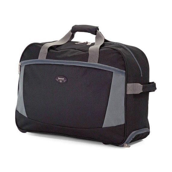 Benzi Saco de Viagem c/ Rodas 44cm BZ5405 Preto/Cinza | Ref. 288.BZ5405PC