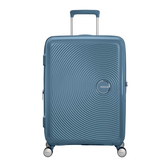 American Tourister Mala de Viagem/ Trolley Médio 67cm 4R EXP SOUNDBOX Azul Pedra | Ref. 9232G00251