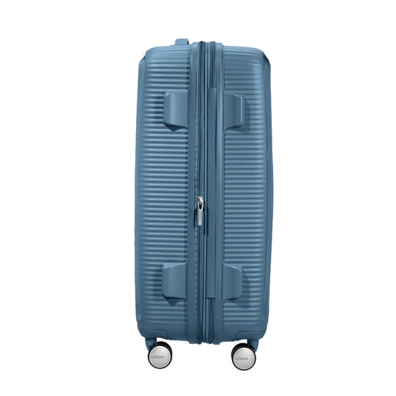 American Tourister Mala de Viagem/ Trolley Médio 67cm 4R EXP SOUNDBOX Azul Pedra | Ref. 9232G00251