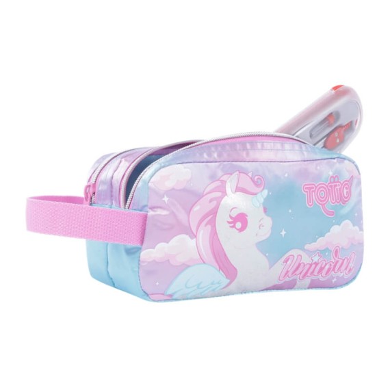 Estojo Escolar Duplo Totto MOLKY Rosa | Ref. 330.AJ52MOL0018I0