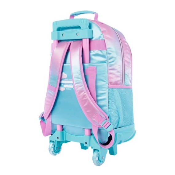 Mochila Trolley Escolar L 49cm, com Rodas Led Totto MOLKY Rosa | Ref. 330.MJ03MOL0038I0