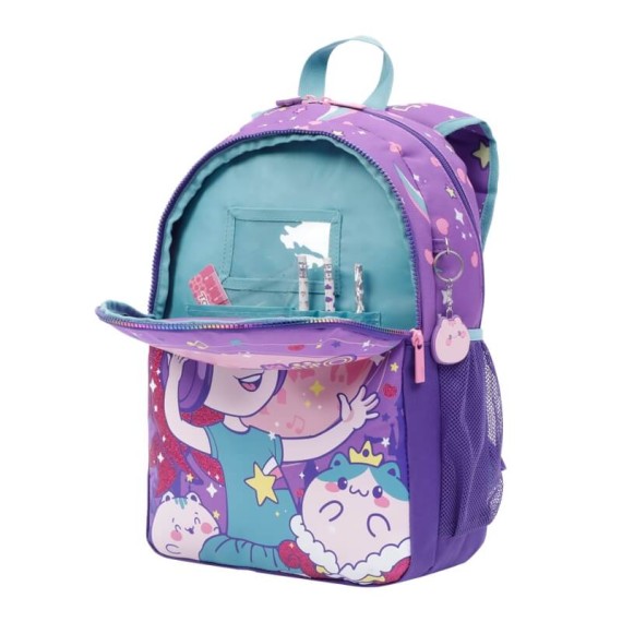 Mochila Escolar Média 41cm Totto LEYNA Roxo | Ref. 330.MJ04LEN0022QD