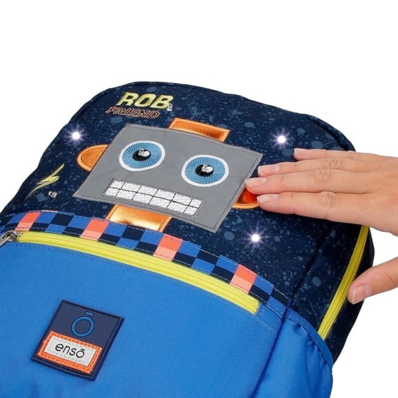 Mochila Pré-Escolar Adap. 28cm Enso ROB FRIEND Azul | Ref. 186.94120D1