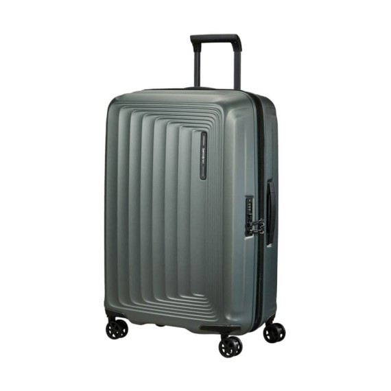Samsonite Mala/Trolley Média 69cm 4R Spinner Exp. NUON Verde Khaki Matte | Ref. 92KF000394