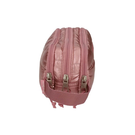 Estojo Escolar Triplo Compartimento Pepe Jeans CAROL Rosa | Ref. 186.6454721