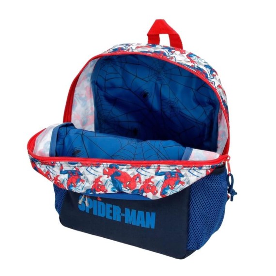 Mochila Pré-Escolar Adap. 32cm Spiderman HERO Azul | Ref. 186.24522D1