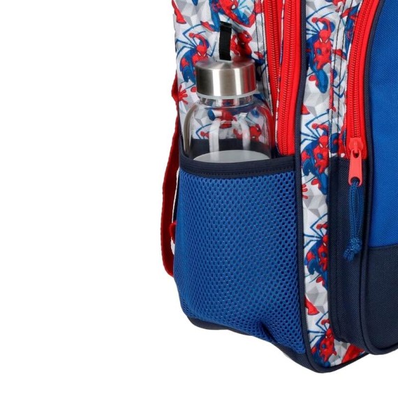 Mochila Pré-Escolar Adap. 32cm Spiderman HERO Azul | Ref. 186.24522D1